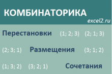 Комбинаторика в Excel